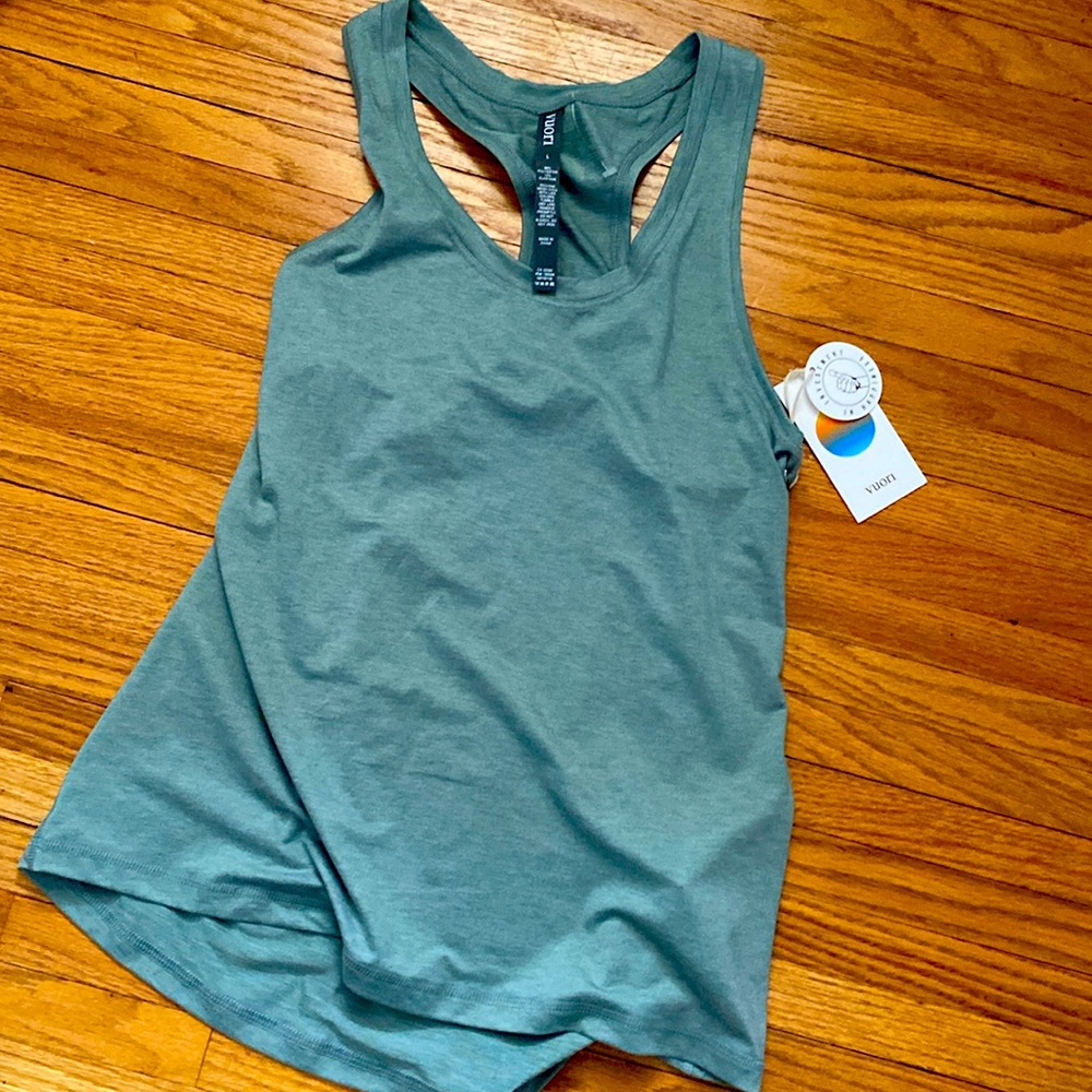 NWT Vuori Lux Performance Racerback tank Neptune Heather large